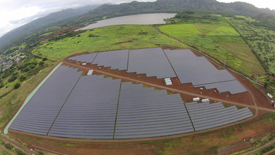 This 12 megawatt Koloa solar array owned by Kauai Island Utility Cooperative was built by SolarCity and went into operation in 2014. SolarCity plans to build a larger array at Kapaia with a unique battery energy storage system. Photos by Kauai Island Utility Cooperative