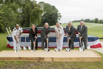 Leadership from the Department of the Navy, Georgia Power and the Georgia Public Service Commission break ground on a new 30 megawatt solar generation facility at Naval Submarine (SUBASE) Base Kings Bay near St. Marys, Georgia. The SUBASE Kings Bay solar project is the fourth on-base military project started by Georgia Power this year.