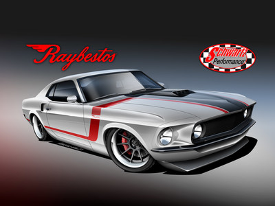 Raybestos Unveils Rendering of 1969 Mustang Fastback Restoration Project