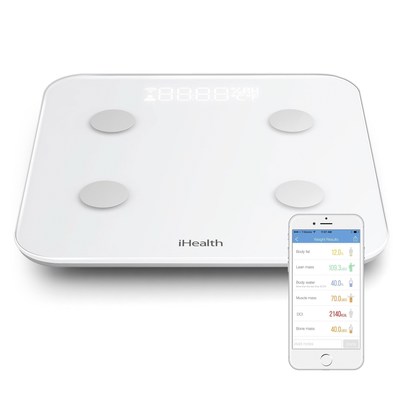 The iHealth Core Wireless Body Composition Scale (HS6) enables consumers to easily measure, track and share body composition data in the cloud.