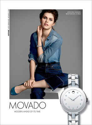Movado Fall 2015 Ad Campaign featuring Alexandra Daddario