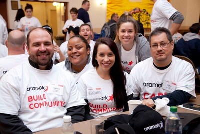 Thousands of Aramark employees join global effort to empower families to lead healthier lives and gain job skills as part of the company's global day of service.