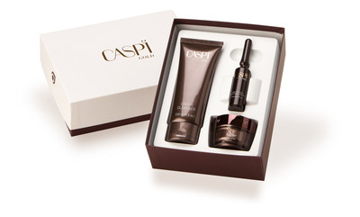 Caspi(TM), a revolutionary new skin care system with caviar stem cell extract and 24 karat gold.