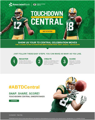 The Touchdown Central website at www.ABTDCentral.com lets fan celebrate with Packers receivers.