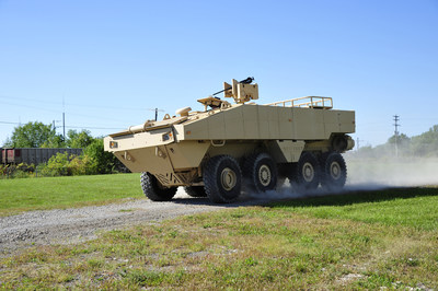 Lockheed Martin's new Amphibious Combat Vehicle candidate undergoes testing in Saginaw, Michigan.