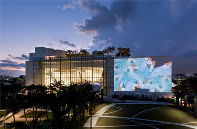 The New World Symphony's Main Facade is Part Projection and Part Glass Curtain Wall (Credit: Claudia Uribe)