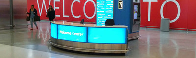 Parabit Systems Custom Welcome Center Installed within JFK International Airport's Terminal 4 - B Concourse