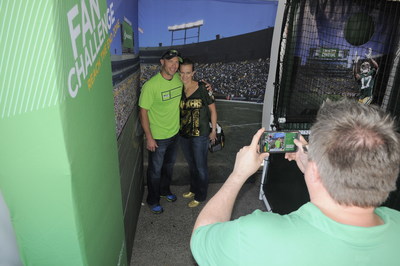 Fans enjoy Associated Bank's Touchdown Central fan challenge at Lambeau Field at all Packers home games.