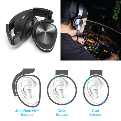 JLab Audio has released a revolutionary new design for studio-style headphones - the Flex Headphones - featuring Form-Fit(TM) Earcups ergonomically shaped to the natural outline of the ear that twist and swivel to the whims of DJs, gamers and audiophiles. With a perfectly molded stainless steel metal headban lined with an ultra-plush 1/2-inch wide Cloud Foam(TM) cushion these headphones can be worn non-stop for hours and hours. The inside of the earcups are molded impeccably to the ear...
