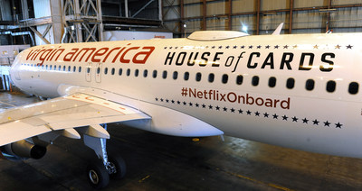 Now Streaming Netflix - At 35,000 Feet: Virgin America Teams Up With Netflix To Offer Travelers Free WiFi Access To The World's Leading Internet TV Network