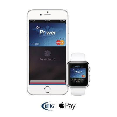 Bankers Healthcare Group is pleased to announce that its BHG Power MasterCard(R) personal credit cardholders can now use Apple Pay, the easy, secure and private way to pay.