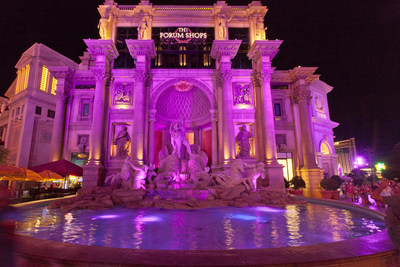 The Forum Shops at Caesars(R) is showing its support for Simon's 'Mission Pink' program by lighting up in pink for the month of October