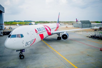 Delta recently repainted its iconic "Pink Plane" in advance of the airline's 11th Annual "Breast Cancer One" survivor flight.