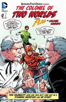Colonel Sanders Joins Green Lantern & The Flash in a Battle for the World's Best Chicken