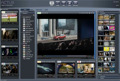 Actus View : IP/TS recording and monitoring platform, powerful multiple videos players, live or archived content, storyboard presentation for fast and accurate content retrieval.