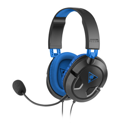 Turtle Beach's Recon 60P features a new lightweight and comfortable design, 40mm Neodymium speaker drivers with synthetic leather-wrapped ear-cups for better noise isolation and bass response, an adjustable and removable boom mic, and in-line controls that place Mic Mute and Master Volume conveniently at your fingertips.