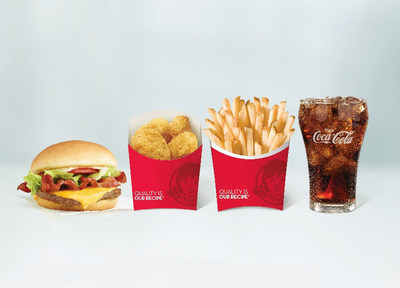 Get more for four with Wendy's new 4 for $4 Meal!  A lunch-time game changer, Wendy's new 4 for $4 Meal includes a Jr. Bacon Cheeseburger, four all white-meat chicken nuggets, small fries and a drink for just $4. With the 4 for $4 Meal, customers can now get a big deal on a delicious meal.