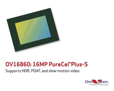 OmniVision's OV16860 is the industry's fastest frame rate 16-megapixel PureCel(R)Plus-S sensor for smartphones and action cameras.