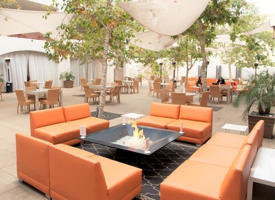 The relaxing outdoor patio at Hotel Casa 425