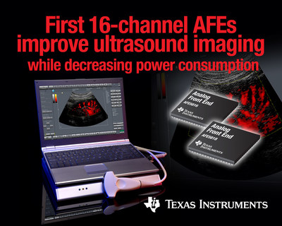 TI introduces the first 16-channel medical ultrasound AFE families, enabling maximum system efficiency