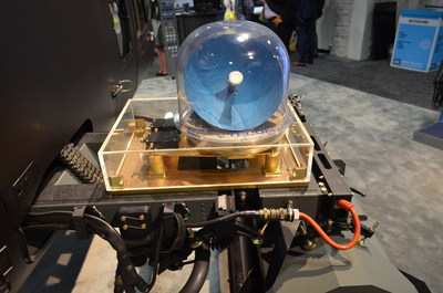 Showcased at AUSA 2015, the Hughes Airborne SATCOM System featuring the new HM200 Modem installed on a NorthStar Aviation Bell 407 Multi-role Helicopter.