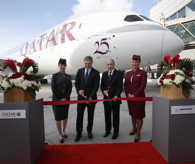 QATAR AIRWAYS TAKES DELIVERY OF ITS 24TH AND 25TH 787 DREAMLINERS WITH A CEREMONY AT BOEING'S EVERETT DELIVERY CENTER IN SEATTLE