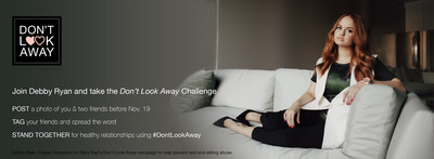 Today, 1-in-3 teens experience abuse in a dating relationship. Mary Kay and Debby Ryan are raising awareness and promoting the importance of healthy relationships through the Don't Look Away challenge. Take the challenge and stand for healthy relationships on social media by posting a picture with two friends using the hashtag #DontLookAway.