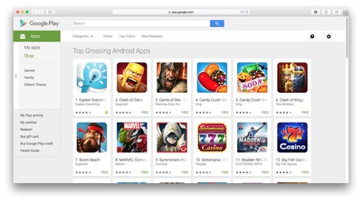 Explain Everything Interactive Whiteboard at the top of the Top Grossing Android Apps list on October 27. 2015.