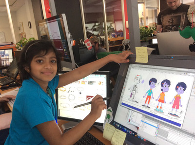 Trisha designs her very own character for Cyberchase named Oona.Credit: Courtesy Make-A-Wish Eastern Ontario