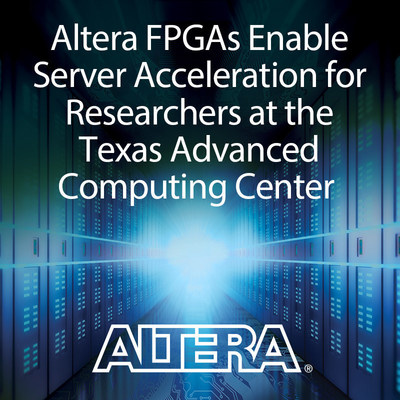 Altera FPGAs on Microsoft "Catapult" boards will power a new high performance computing server cluster at the Texas Advanced Computing Center (TACC) at the University of Texas, Austin. The center will open the servers to workloads of researchers from all over the world, who can use the servers for their deep learning, and big data research. The FPGAs can offload processor workloads, allowing faster computing, at lower power consumption, which allows data centers to control power costs.