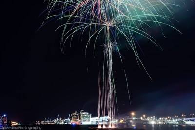 MSC Cruises celebrated Veterans Day and the return of MSC Divina back to Miami in style with a spectacular fireworks show. Photo credit: Gio Medina