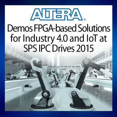 Altera is demonstrating industrial solutions based on its Altera® Cyclone® V and MAX® 10 field-programmable gate arrays (FPGAs) and SoCs at the SPS IPC Drives conference in Nuremberg, Germany, from November 24 to 26, (Hall 3, Stand 270).
