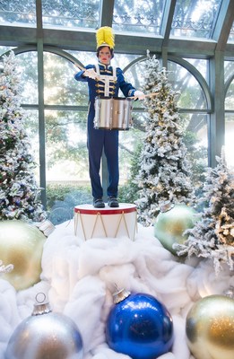 Beau Rivage Resort & Casino has a holiday musician display at the front desk for 2015.  Each musician is more than 10 feet tall.