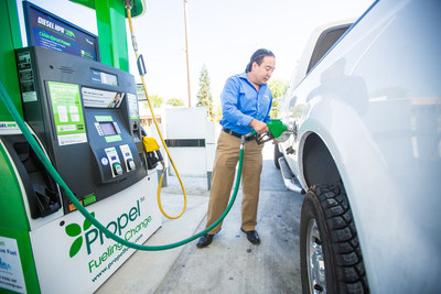 Propel launched Diesel HPR across Southern California in August 2015, and consumer adoption of the fuel has risen 300% compared to its former biodiesel product (B20). Diesel HPR is a low-carbon fuel that meets the ASTM D-976 petroleum diesel specifications for use in diesel engines, while offering drivers better performance and lower emissions.