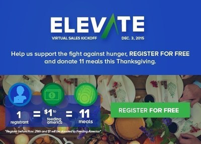 Help fight hunger this Thanksgiving by registering for the free ELEVATE virtual sales kickoff