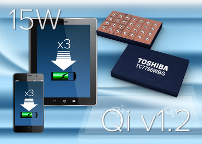 Toshiba TC7766WBG is the industry's first Qi v1.2-compliant 15W wireless power receiver.