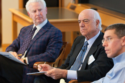 From left to right: Michael Tushman, Professor of Business Administration; Francisco Gonzalez, Chairman and CEO BBVA; Jan W. Rivkin, Senior Associate Dean for Research and a Professor in the Strategy Unit at Harvard Business School