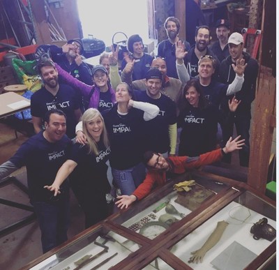 DocuSign Employees Volunteering At One Of The Warehouses Located At The Presidio In San Francisco