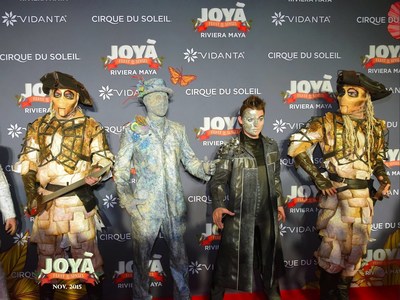 Members of the JOYA cast walk the red carpet at the anniversary celebration.