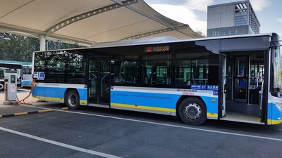 EV bus charging in Xiaoying Charging Complex