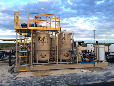 Purestream Services IGF Plus Water Treatment System operating in the Permian Basin.