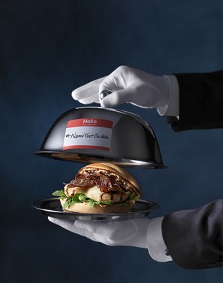 The #NameThatChicken Burger is the first chicken offering on Red Robin's Finest premium burger line and features an all-natural seven ounce, fire-grilled chicken breast over arugula, covered with fontina cheese, peppered bacon and oven-roasted tomato aioli on an artisan telera bun.