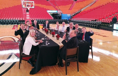 FCCA Platinum Members enjoy dinner at the American Airlines Arena, as part of a partnership with the Miami Heat and the FCCA Foundation.