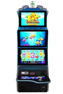 The stunning new TwinStar cabinet delivers games, such as the player-favorite Goldfish Deluxe theme, with maximum impact, keeping player engagement high.