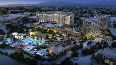 Pechanga Resort & Casino Resort Expansion Rendering. Project broke ground Dec. 16, 2015 and expected to be complete in 24 months. Pechanga is already the largest resort/casino in Calif. The expansion doubles the size of its resort offerings.