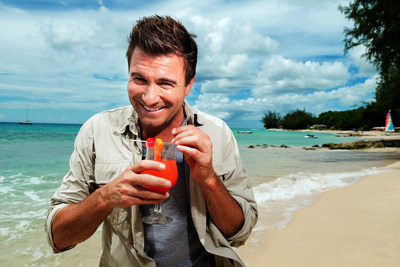 Host Jack Maxwell gets a taste of the tropics on the island of Barbados