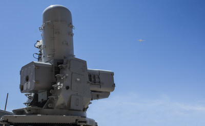 Raytheon Company's (NYSE: RTN) SeaRAM® anti-ship missile defense system used a Rolling Airframe Missile Block 2 for the first time to intercept an incoming target during a U.S. Navy live-fire exercise at China Lake in California.