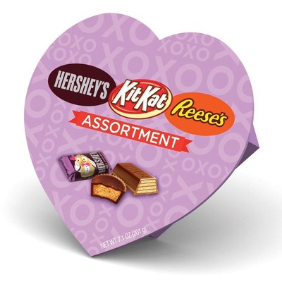 HERSHEY'S Milk Chocolate, KIT KAT(R) & REESE'S Assortment Heart Box