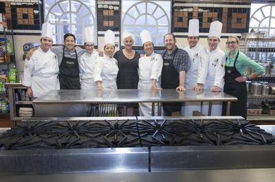 Students and Tastemade talent in the kitchen for PepsiCo's Game Day Grub Match