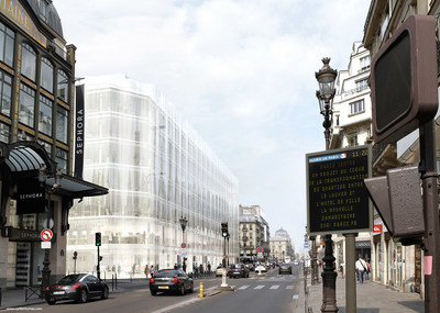 For the renovation of the iconic buildings on Paris's Rue de Rivoli and Quai du Louvre, Otis France will install 25 escalators and more than 40 elevators that will serve not only the La Samaritaine department store, but also the Hotel du Cheval Blanc, offices, housing, and a day-care center. Credit Cyrille Thomas for SANAA.